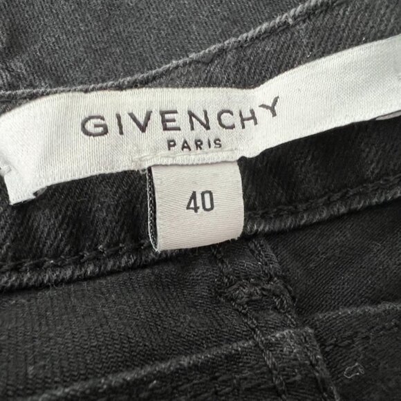 Givenchy Black Leather Side Stripe And Star Detail Jeans Size 40 US M / MALOP - Picture 5 of 6